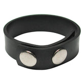 KinkLab 3 Snap Adjustable Rubber Cock Ring for Men Black COCK RINGS